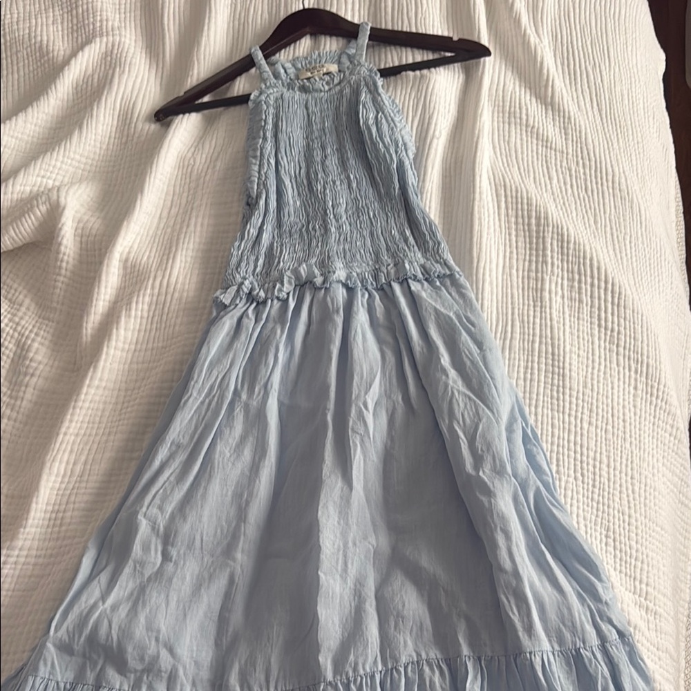Sea New York Blue Tiered Halter Sundress